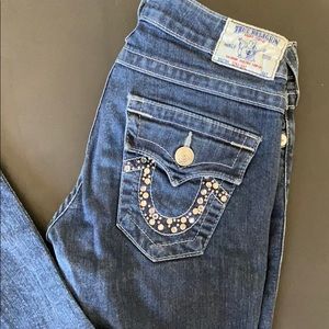 Jeweled true religion jeans rhinestoned